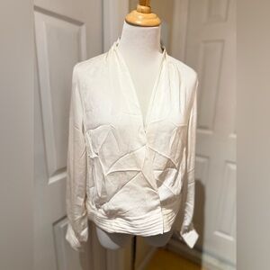 Banana Republic Cream Draped Blouse